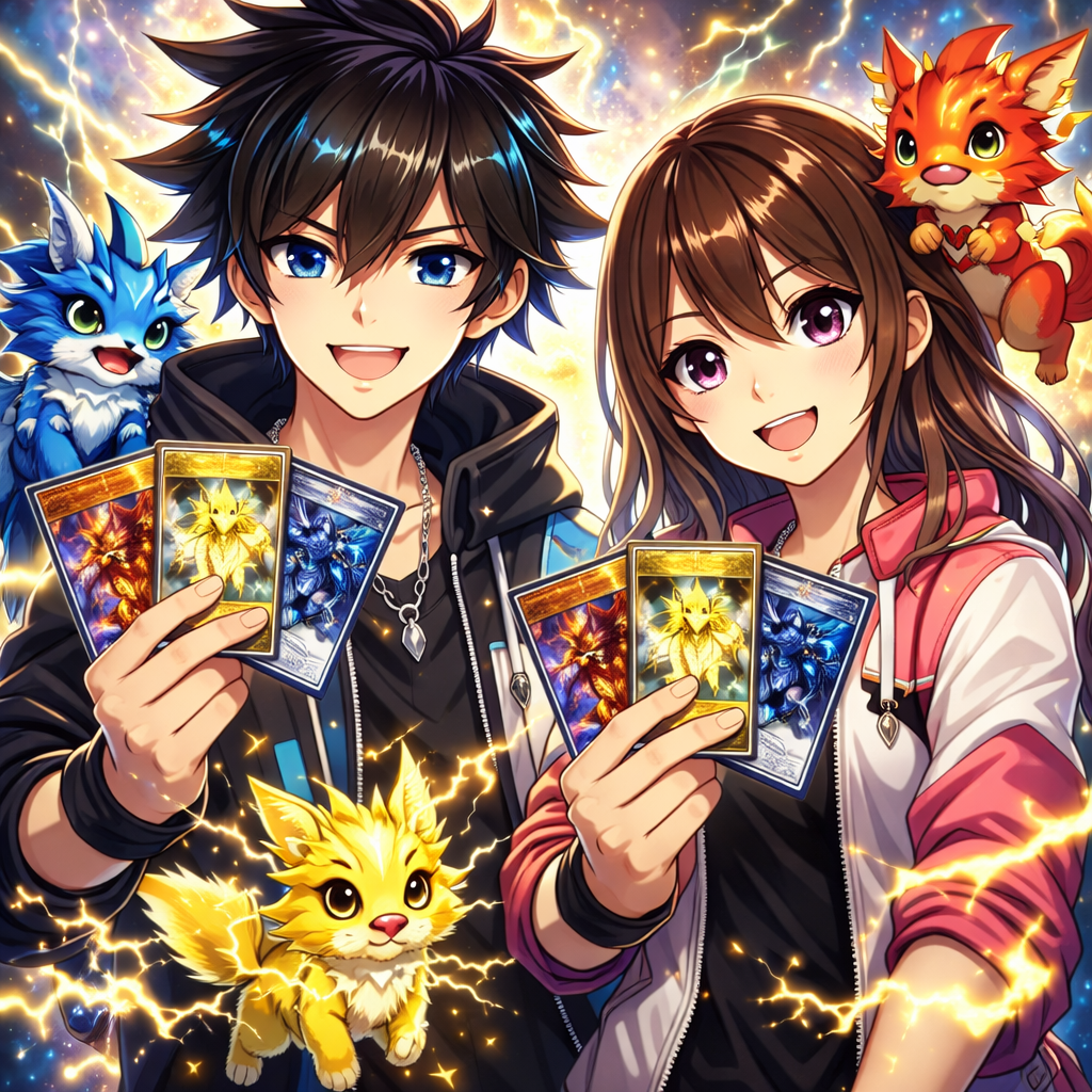 Pokemon card collectors trading Pokemon-inspired TCG cards in a Discord buy, sell, and trade marketplace featuring live breaks and community giveaways.